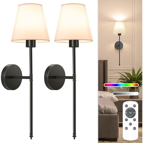 rechargeable wall sconce set