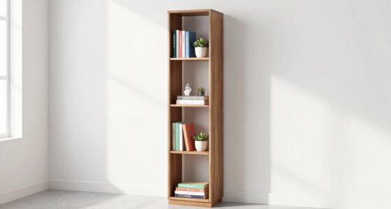 space saving narrow bookcases