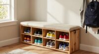storage benches improve mudroom organization