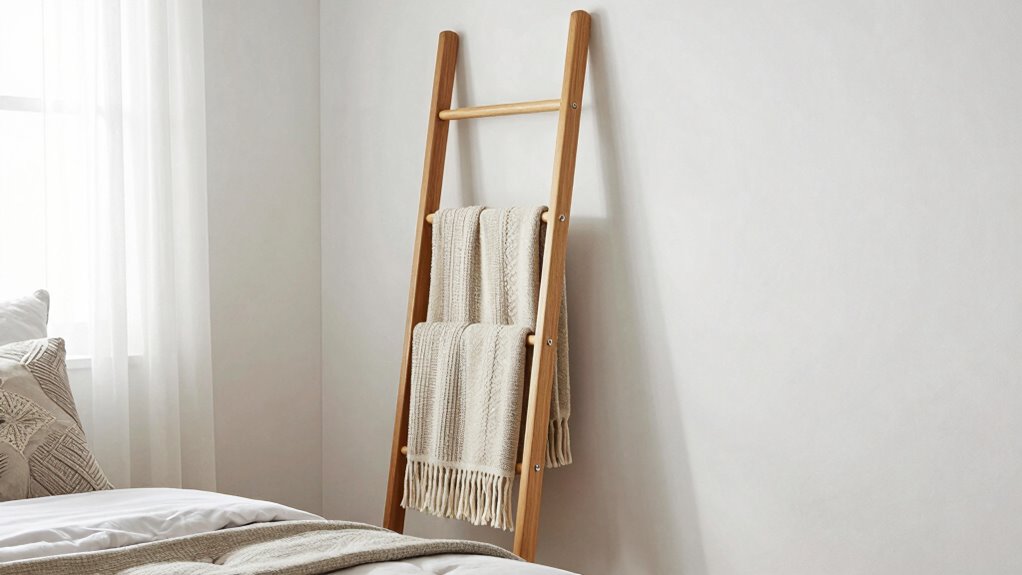 timeless rustic blanket display