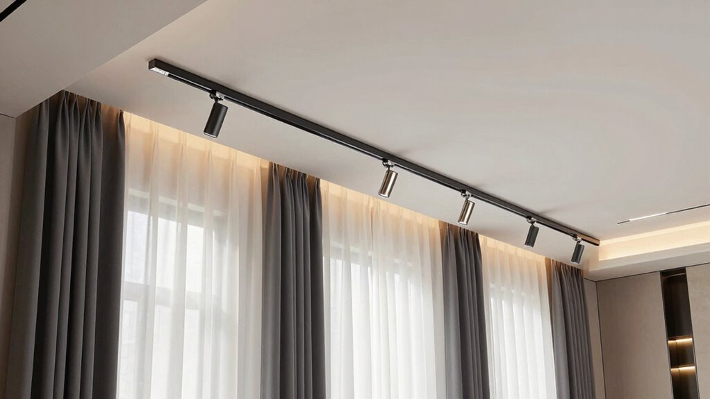 top ceiling curtain tracks