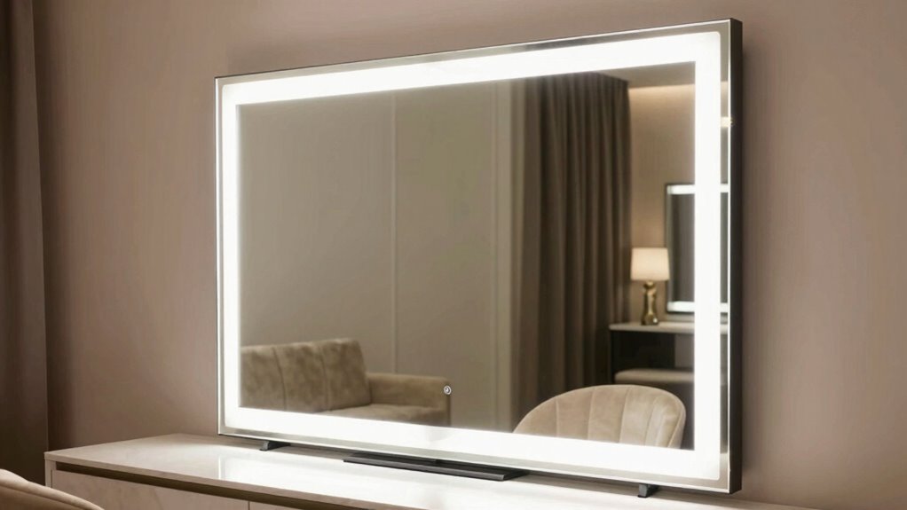 top large illuminated vanity mirrors