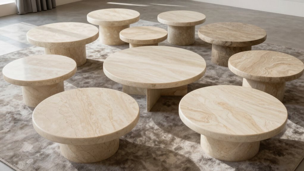 top travertine coffee tables