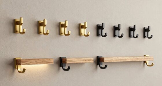 top wall hooks and rails