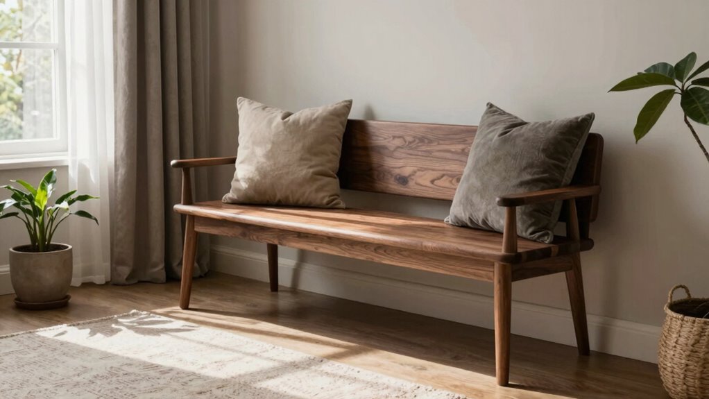utilize benches throughout rooms