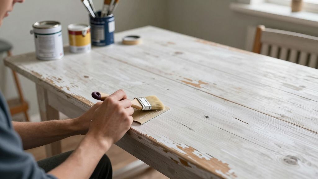 A Damaged Secondhand Dining Table Got a $25 Redo