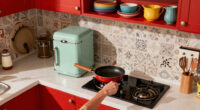 A Dark and Awkward Kitchen Got a Colorful Vintage-Inspired Redo