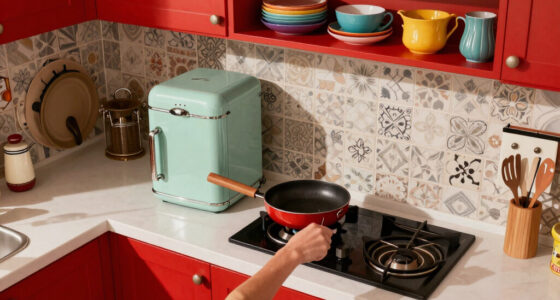 A Dark and Awkward Kitchen Got a Colorful Vintage-Inspired Redo