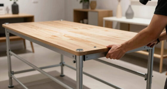 Dezeen Showroom New Releases newsletter includes scaffolding-like table