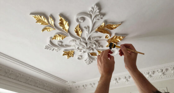 Gold Leaf and Foliage Motifs Plaster This Paris Left Bank Apartment