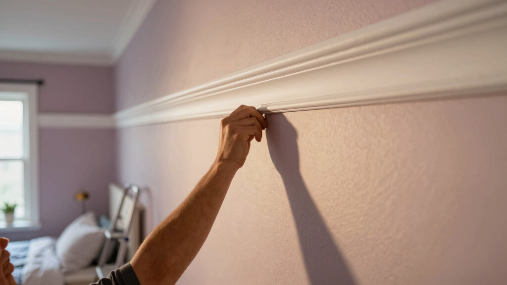 Picture Rail Molding Made Their 140-Square-Foot Bedroom Feel Taller