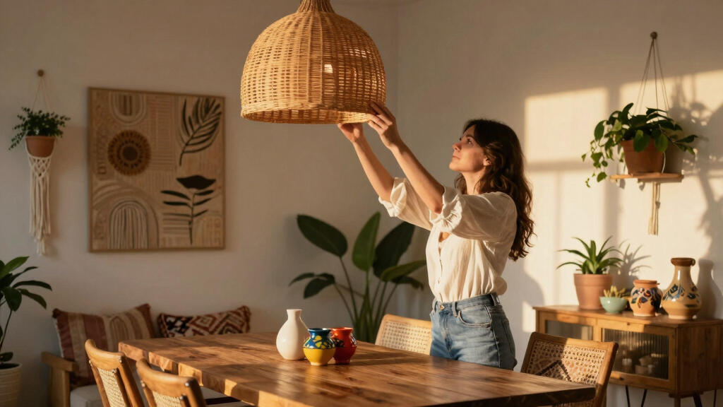 She Made a Few Boho Swaps, and Now the Dining Room Feels More Like Her