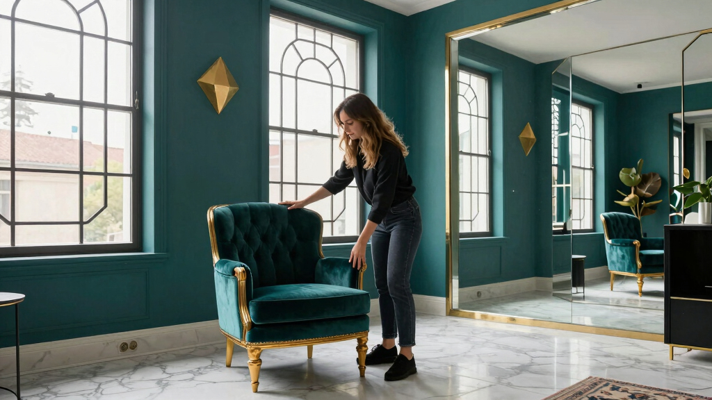 This Designer Turned a Bland 750-Square-Foot Rental into an Art Deco Jewel Box