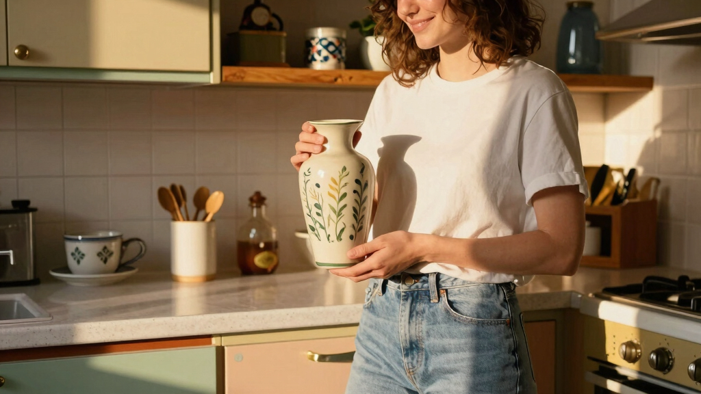 Thrift Finds Starting at $1 Completely Transformed this ’80s Kitchen