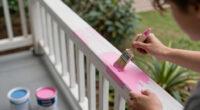 A Cream and Pink Paint Refresh Brightened Their Bland Front Porch