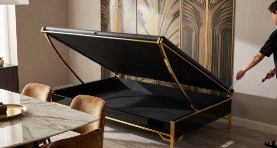 A Murphy Bed Turned A Dining Room Into An Art Deco Multi-Functional Space