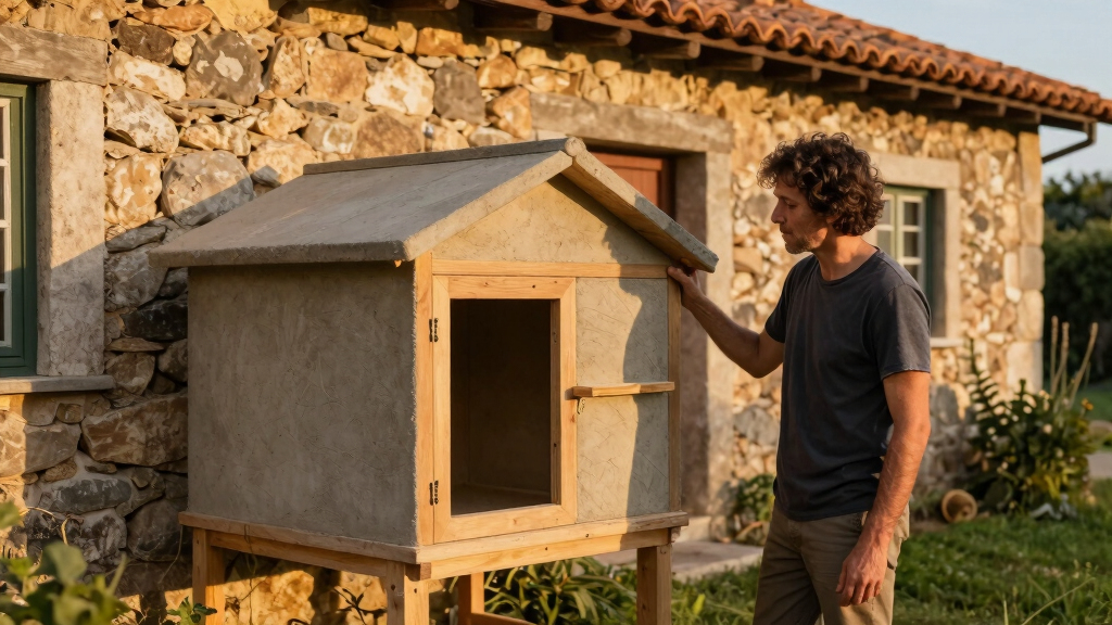 Ricardo Leal Perches Hempcrete Chicken Coop Alongside Portuguese Home