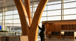 Seattle airport expansion features massive timber-clad "tree"