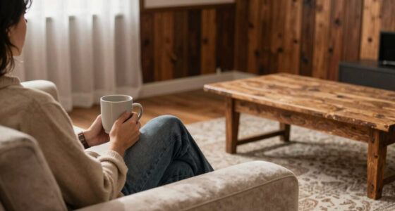 She Kept the Original Wood Paneling, and the Living Room Feels Cozy