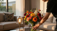 Skip Vases — This Stunning DIY Floral Arrangement Uses A Lamp
