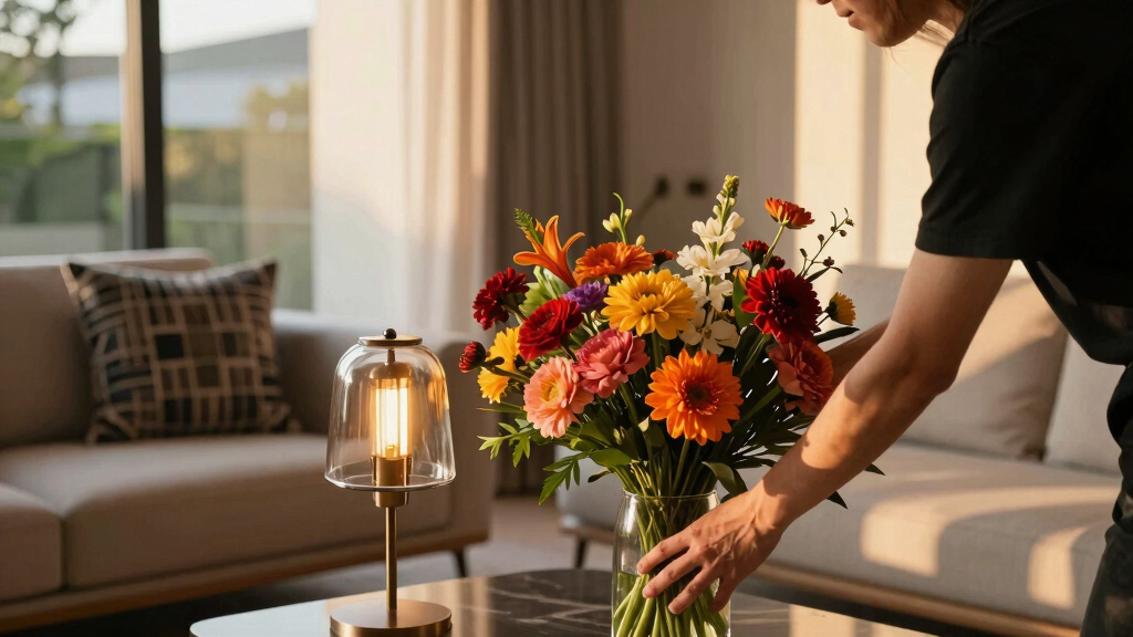 Skip Vases — This Stunning DIY Floral Arrangement Uses A Lamp