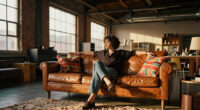 This Industrial Loft Feels More Like a Cozy 1990s Sitcom Set Than a Studio Apartment