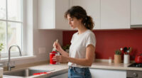 This Renter Gave Her Tiny, Bland Kitchen a Bold Red Makeover