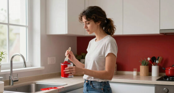 This Renter Gave Her Tiny, Bland Kitchen a Bold Red Makeover