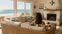 This Seaside Living Room Was Once A Rental — Now Is A Cozy Space For A Family Of 5