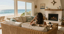 This Seaside Living Room Was Once A Rental — Now Is A Cozy Space For A Family Of 5