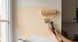 2 Paint Colors Made This Tiny Kitchen Feel Cozy Without Adding A Single Inch