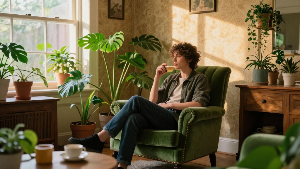 They Turned Their Beige 1900S Parlor Into A Bold, Green “Analog Room”