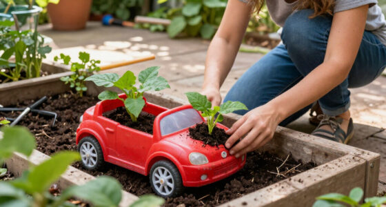 Gardener Transforms A Kids' Toy Into A Functional Garden Bed