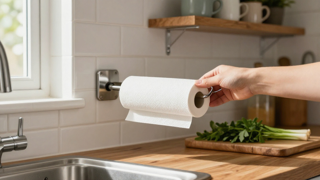 Skip Metal Paper Towel Holders: Keep Them Off Your Counter With An Easy-Tear Alternative