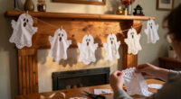 Turn Paper Doilies Into A Dainty Ghost Garland With Vintage Charm